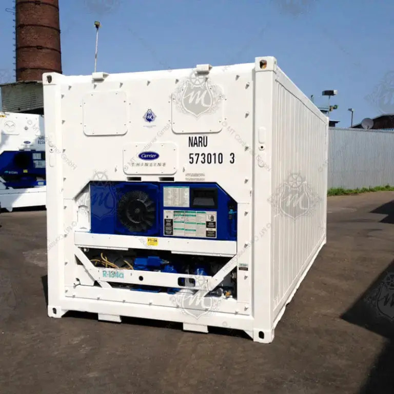Contenitore refrigerato Carrier da 20 piedi in bianco