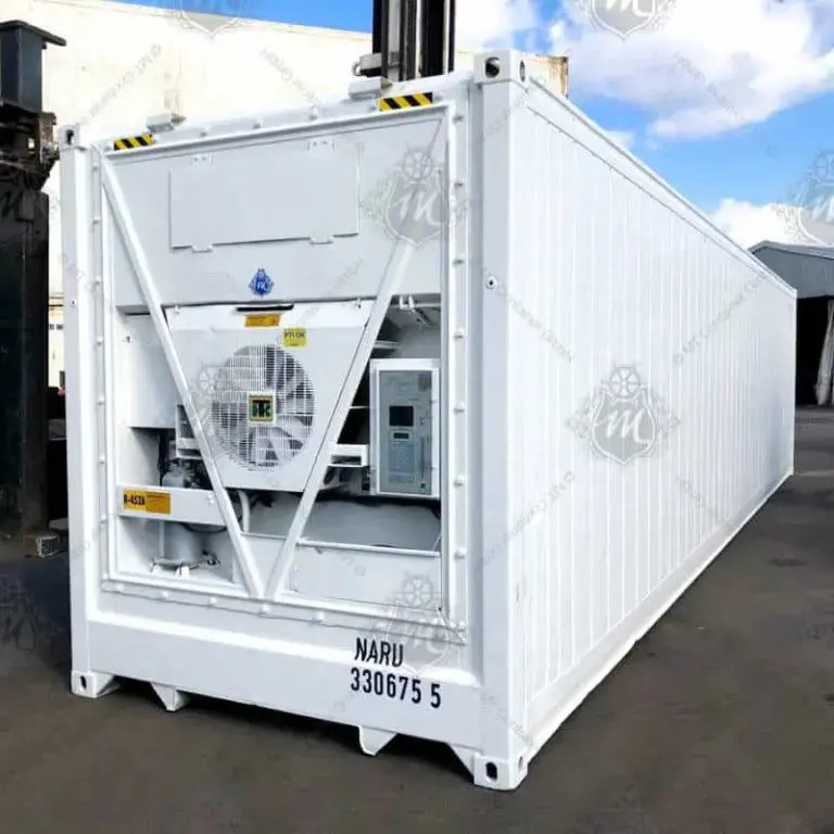 Contenitore refrigerato Thermo King del 2006 da 40 piedi High Cube in bianco